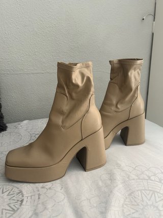 Botines Beige Marron Talla 41