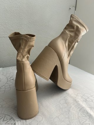Botines Beige Marron Talla 41