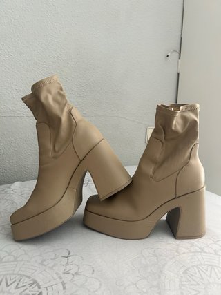 Botines Beige Marron Talla 41