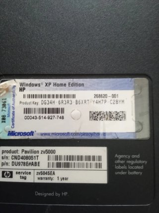 Portatile HP Pavilion ZV5000EA