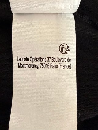Lacoste Underwear T Shirt Uomo M Nera Logo Cotone