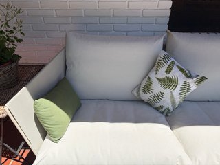 Sofá de jardín blanco