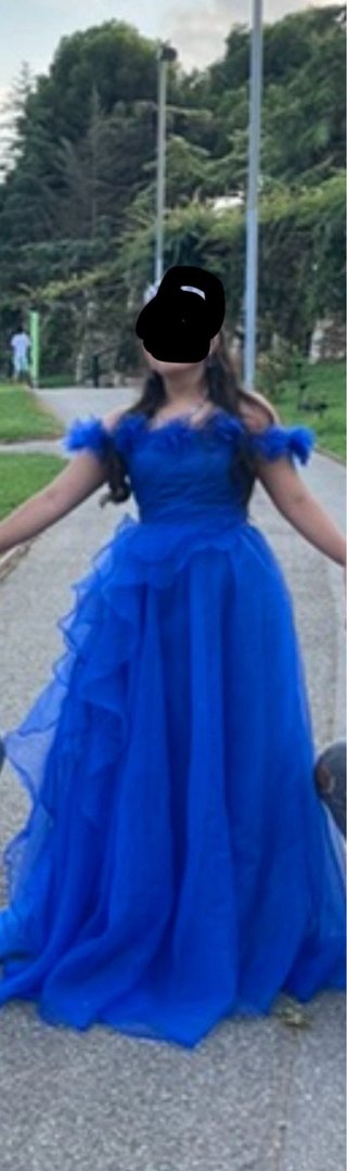 Vestido de Quinceañera Azul Largo