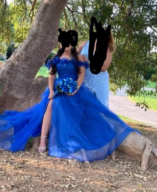 Vestido de Quinceañera Azul Largo