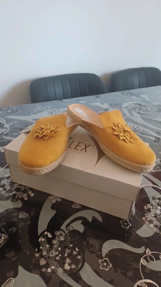 Ciabatte NOVAFLEX scamosciate giallo ocra n.39