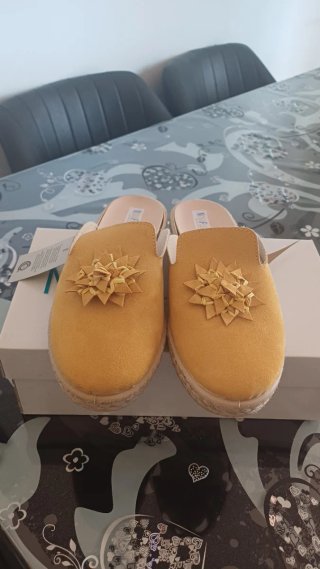 Ciabatte NOVAFLEX scamosciate giallo ocra n.39