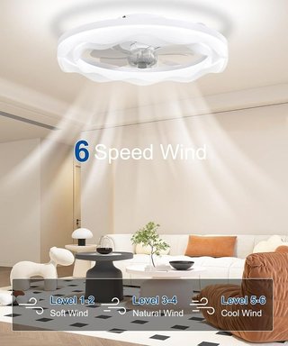 Ventilador de techo LED regulable con control NUEV