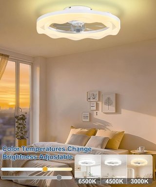 Ventilador de techo LED regulable con control NUEV