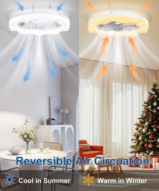 Ventilador de techo LED regulable con control NUEV