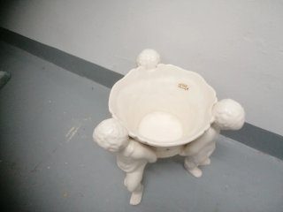 Macetero Jarrón Porcelana Niños