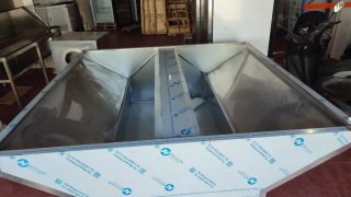 Campana extractora acero con plenum 2x2