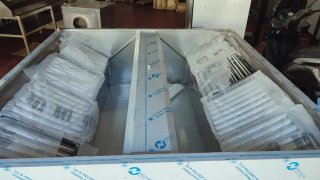 Campana extractora acero con plenum 2x2