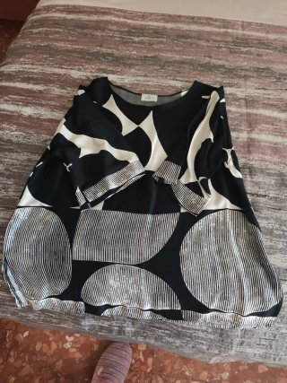 Camisa fiesta blanco y negro