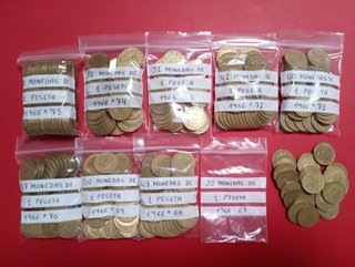 620 M. ANTIGUAS DE 1 PESETA DE FRANCO