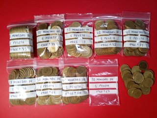 620 M. ANTIGUAS DE 1 PESETA DE FRANCO