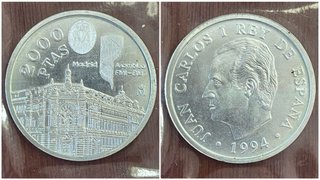 Monedas de Plata 2000 Pesetas ( lote ) 5 undades