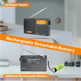 Radio XHDATA D-808 Multibanda Gris