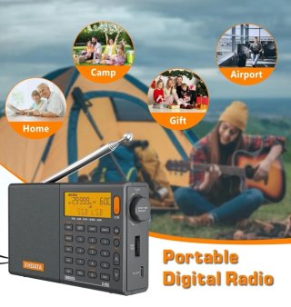 Radio XHDATA D-808 Multibanda Gris