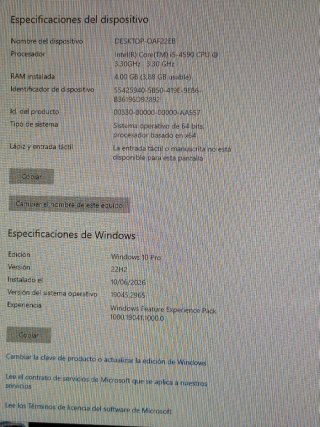 Pc/pantalla/ teclado / ratón/ altavoces