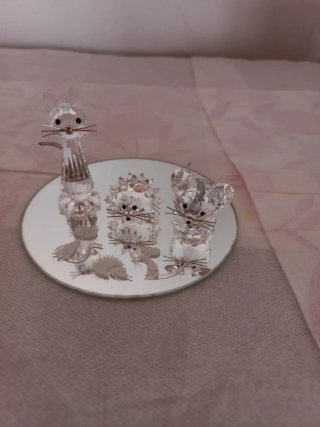 Set Swarovski Gato, Ratón y Erizo