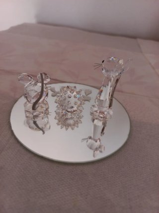 Set Swarovski Gato, Ratón y Erizo