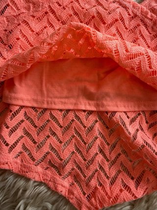 Crop top rosa tejido
