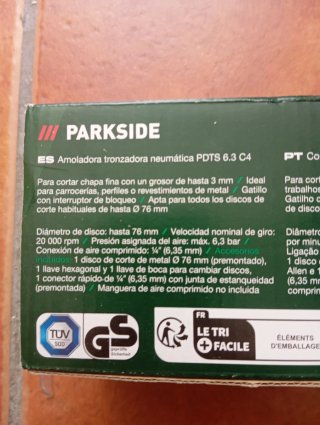 Parkside Herramienta Corte Neumática profesional