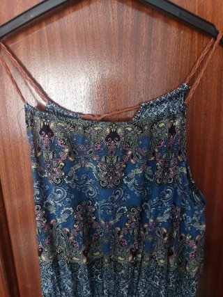 Vestido largo estampado señora