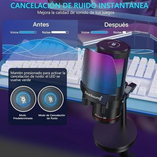 Micrófono Gaming USB con Luz RGB NUEVO
