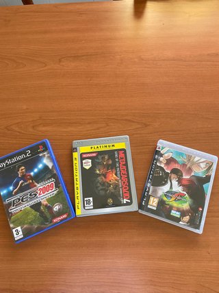 Lote 3 Videojuegos PS3: PES 2009, MGS4, KOF XIII