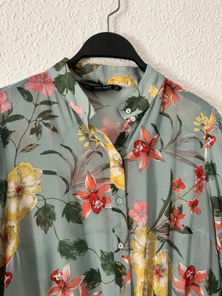 Vestido Zara floral gasa