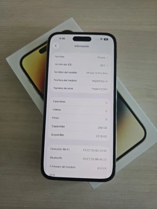 iPhone 14 Pro Max 256GB Oro