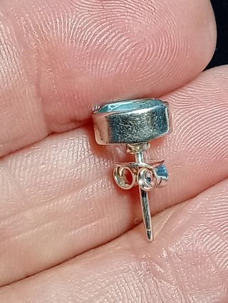 Pendientes Plata Ley topacio azul