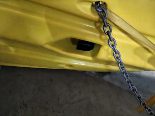 Kayak amarillo y azul