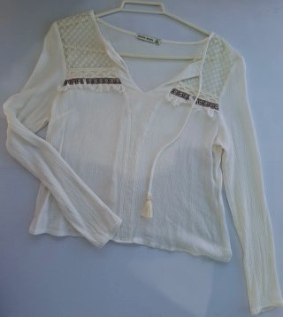 Camisa Bershka Blanca Talla S
