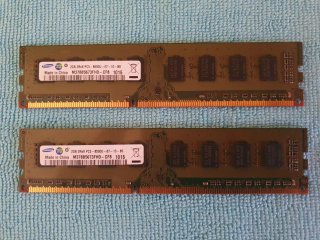 2X2GB Samsung PC3-8500U RAM