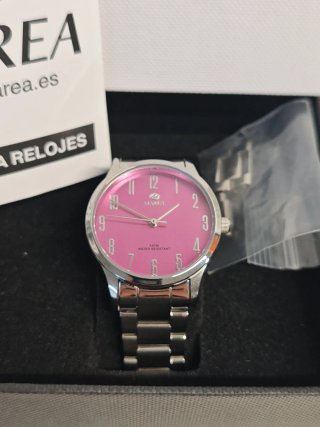 Reloj Marea Rosa y Plateado