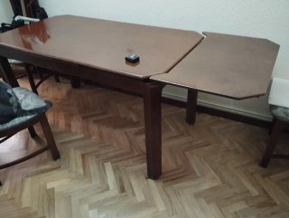 Mesa comedor extensible madera nogal