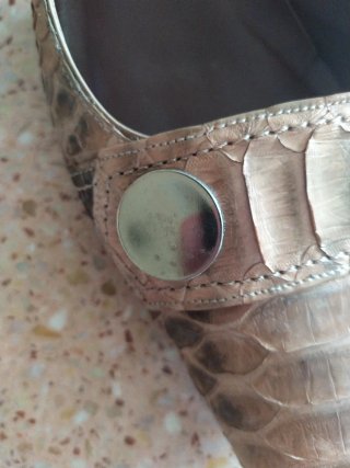 Zapatos de piel de pitón tacón