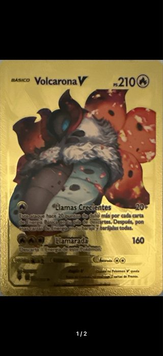 Carta Pokémon Volcarona V Dorada