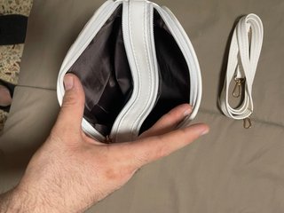 Bolso blanco bandolera mujer