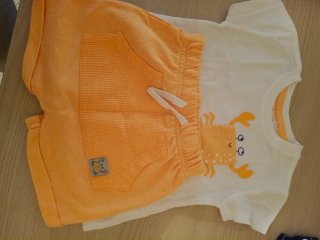Body de bebé tejido con estampado de cangrejo