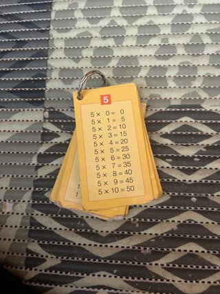 Llavero Tablas de Multiplicar del 1-10
