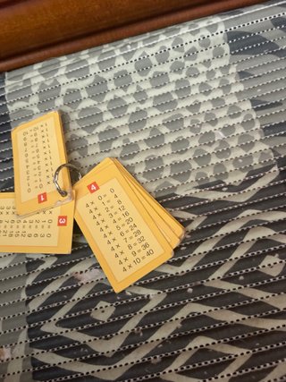 Llavero Tablas de Multiplicar del 1-10