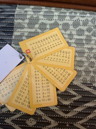 Llavero Tablas de Multiplicar del 1-10