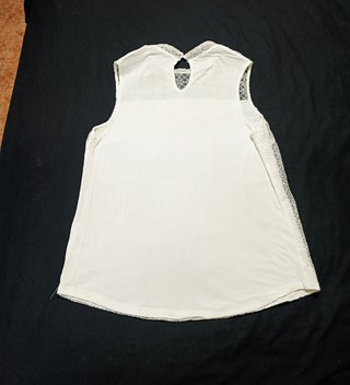 Blusa Sin Mangas H&M Encaje Blanco – Talla M