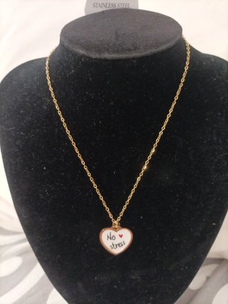 Collana con ciondolo cuore No stress