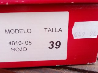 Sandalias Festival Piel Rojas Talla 39