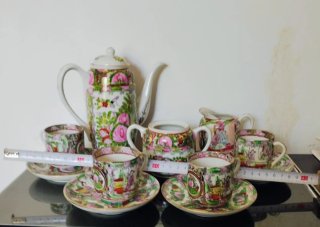 Juego Té Porcelana China Vintage Flores