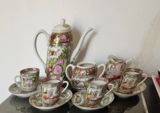Juego Té Porcelana China Vintage Flores